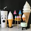 蒂姆超大冰激凌模型奶茶饮品，模具七彩变色仿真冰淇淋甜筒灯箱