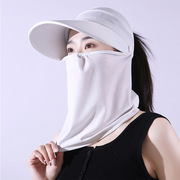 防晒帽女夏季遮脸面罩面纱骑车电动车户外太阳帽，防紫外线遮阳帽子