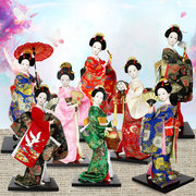 日本人形人偶艺妓绢人和服娃娃，餐厅婚庆日式摆件桌面装饰人物