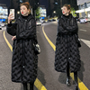 长款黑色加厚羽绒服女2023年冬季韩版时尚洋气白鸭绒(白鸭绒)冬装外套