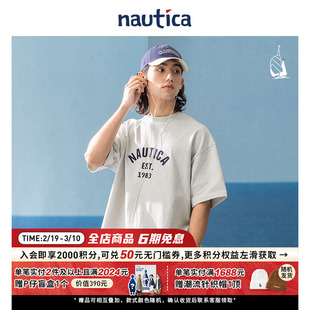 nautica Japan 日系无性别潮流宽松短袖T恤JPTW3202