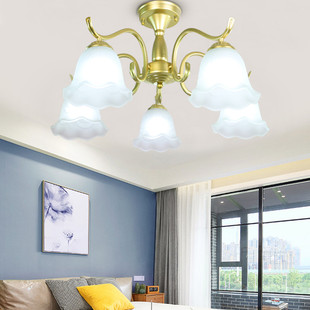 吊灯客厅灯美式简约卧室，温馨简欧式创意餐厅家用吸顶金色24年