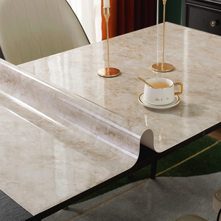 pvc桌布防水防油防烫免洗餐桌垫软质玻璃茶几，垫塑料长方形桌布厚