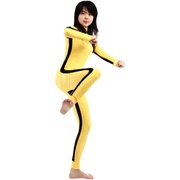 李小龙夏洛同款莱卡连体衣，全包紧身衣舞台演出服zentai黄色套装