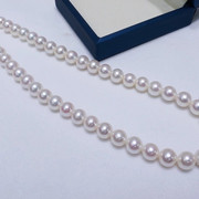 天然珍珠项链9-10mm白色，正圆极强光，无瑕高端礼物送妈妈