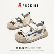 abckids儿童童鞋2024夏季男童软底沙滩鞋轻便防撞白头凉鞋
