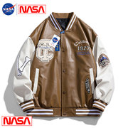 NASA联名潮牌情侣棒球领外套男春秋夹克男装外穿上衣服