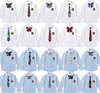 送领结或领带白蓝男女长袖衬衫上衣学生装英伦学院风班校园服