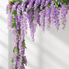 仿真紫藤花装饰挂花假花藤条紫罗兰室内婚庆吊顶塑料藤蔓豆花植物
