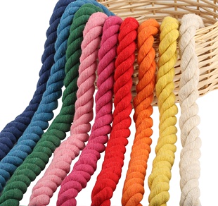 20mm彩色棉绳DIY手工编织挂毯捆绑绳捆树中国结编织绳子装粗红绳