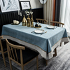 餐桌布布艺简约现代北欧茶几布美式(布美式)纯色长方形台布定制圆桌桌布