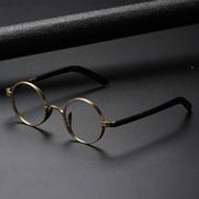 万年龟眼镜框同款板材101小脸圆框宽边可配高度近视 纯钛眼镜架