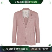 香港直邮潮奢 Lardini 男士 浅粉色亚麻西装外套 EQ528AEEQSK6251