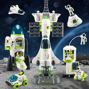 中国航天飞机太空载人探索宇宙，神舟飞船发射中心，儿童玩具模型套装