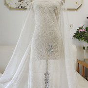 手工diy连衣裙婚纱礼，服装旗袍花朵面布料，白色门窗帘蕾丝处理