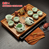 冰裂紫砂陶瓷功夫茶具套组家用茶壶茶杯整套竹子实木茶盘茶台