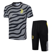 尤文图斯球衣短袖足球训练服七分裤套装D834# football jersey