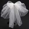 白色蝴蝶结头纱多层立体婚纱造型发饰新娘领证登记配饰