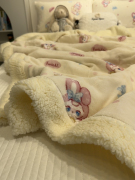 可爱许愿兔羊羔绒双层毛毯加厚珊瑚绒办公室午睡空调毯子沙发盖毯