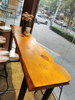 定制实木吧台桌椅组合高脚家用阳台靠墙长条窄桌休闲吧台商用酒吧