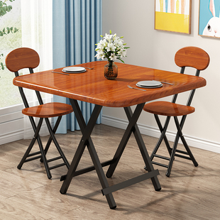 桌子折叠餐桌家用小方桌吃饭桌便携式摆摊桌户外折叠桌椅简易小桌