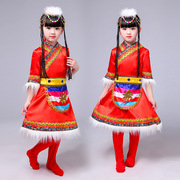 表演男女舞蹈服装藏族，水袖藏服蒙古民族，b类儿童演出服