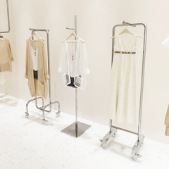 服装店展示架落地式高档不锈钢