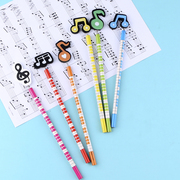 彩色音符铅笔小学生八分高音符(高音符)木质卡通，书写创意学习音乐文具韩版