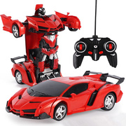 变形遥控汽车金刚机器人可充电网，红儿童玩具，车男孩子生日礼物