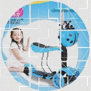 速发发夹。儿童滑板车，闪光滑轮四轮三轮2-4-6-8-10岁男女童划板