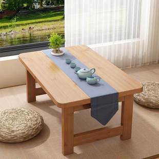 飘窗小桌子折叠炕桌家用实木榻榻米桌子小茶几床上学习矮桌飘窗桌