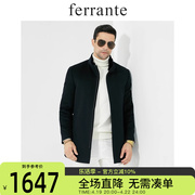 Ferrante费兰特秋冬季可脱水貂毛领+兔毛皮内胆中长大衣男7142-54