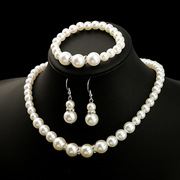 珍珠项链耳环手链三件套ins个性气质，简约配饰时尚通勤镶钻项链