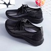 老北京布鞋女网面妈妈运动鞋夏季透气镂空中老年旅游鞋黑色工作鞋