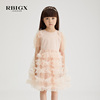 rbigx瑞比克夏季女童芭比粉，连衣裙蛋糕裙，公主短袖蓬蓬裙