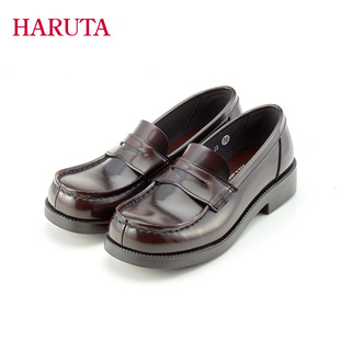 haruta4900日系粗跟低跟单鞋，英伦小皮鞋复古乐福，鞋女厚底jk制服鞋