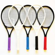铝碳一体网球拍，初学成人单拍黑色，白色耐打实用27寸