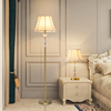 欧式水晶落地灯客厅沙发旁边轻奢复古铜现代简约美式卧室床头台灯
