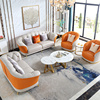 后现代轻奢沙发北欧小户型真皮沙发，组合现代简约客厅，轻奢皮艺沙发