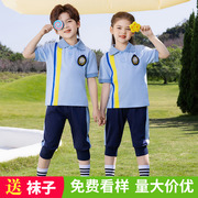 幼儿园园服夏季班服儿童纯棉短袖T恤七分裤中小学生校服运动套装