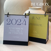 BUGBOX原创限定2024新年龙年高级简约ins风莫兰迪日历台历礼物