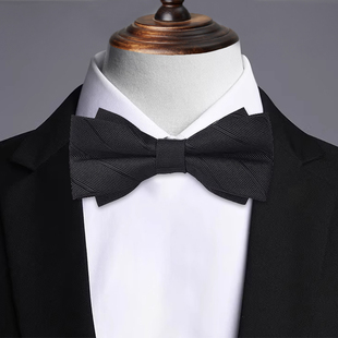 男士领结伴郎新郎黑色领结正装，西装衬衫结婚婚礼高级感韩版蝴蝶结
