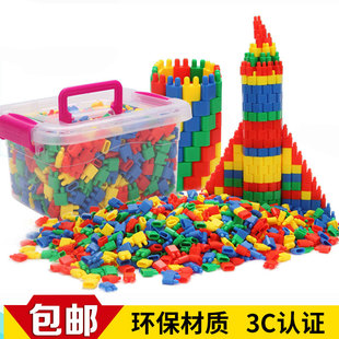 火箭子弹头积木玩具塑料，拼插拼装幼儿园益智力，1-3-6周岁男孩女孩