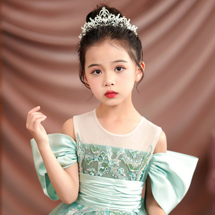韩式生日伴娘头饰儿童公主，王冠饰品女童，发箍女孩发饰头箍银色