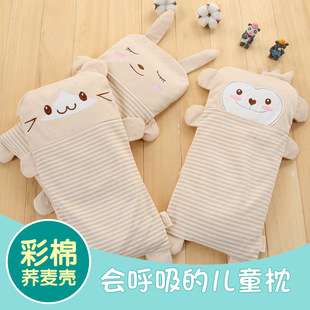 婴儿定型枕套宝宝枕套防偏头枕套儿童卡通枕套荞麦彩棉枕幼儿枕套