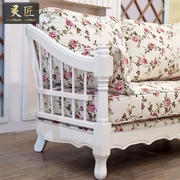 田园沙发小户f型白色欧式实木沙发组合现代简约韩式橡木沙发客厅