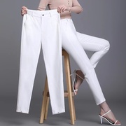 2023高端九分小脚裤，夏季女士裤子白色薄款