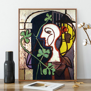 数字油画毕加索抽象艺术，画diy手绘填色油画背景墙卧室玄关装饰画