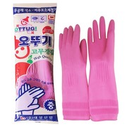 韩国进口乳胶手套家务防水胶皮手套加厚劳保橡胶防滑耐磨厨房长款