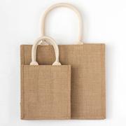 黄麻包简易购物袋环保饭盒便当袋防水男款亚麻布袋子手提袋定制